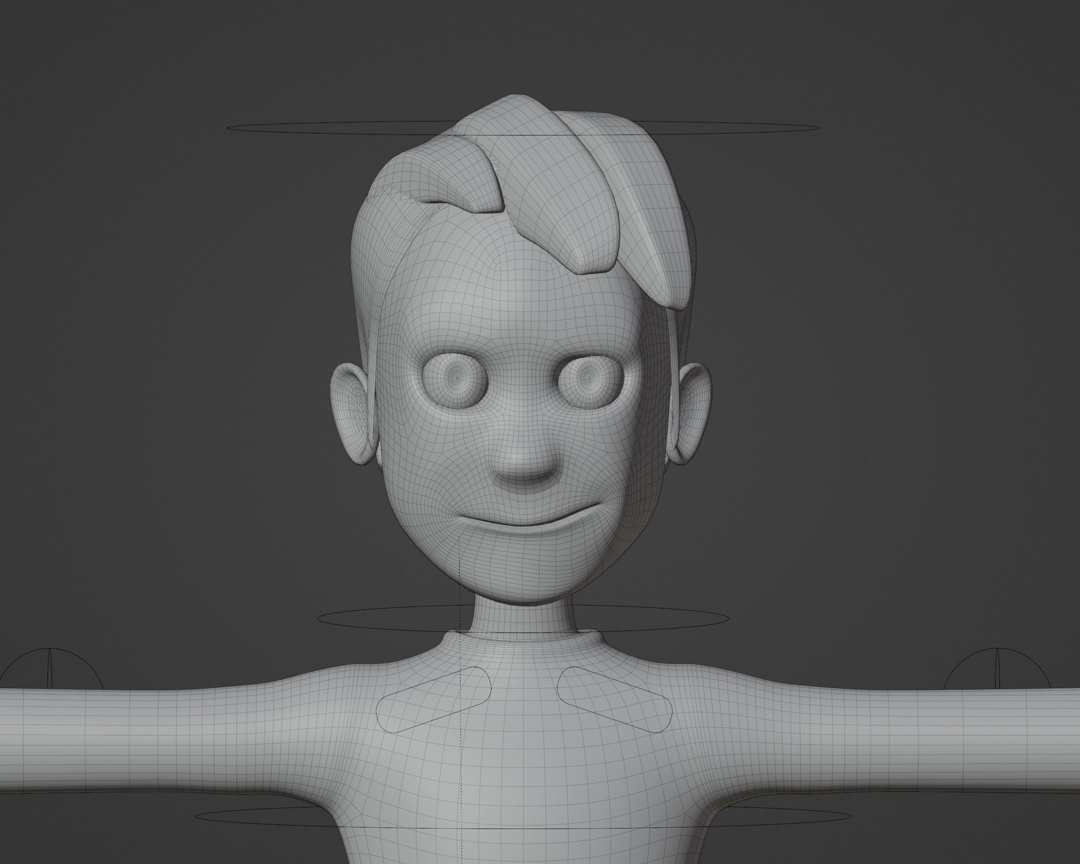 Cartoonish Man 3d model pixar disney style Free low-poly 3D model_7