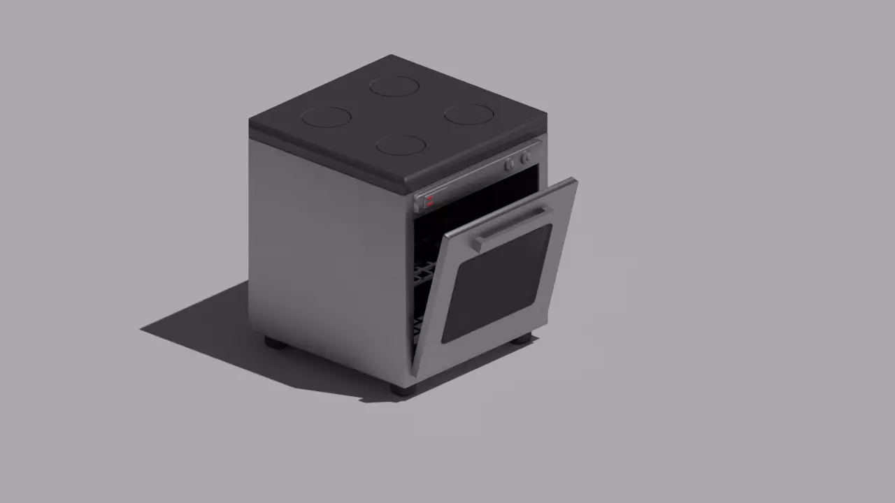 GameReady Kitchen Oven Free low-poly 3D model