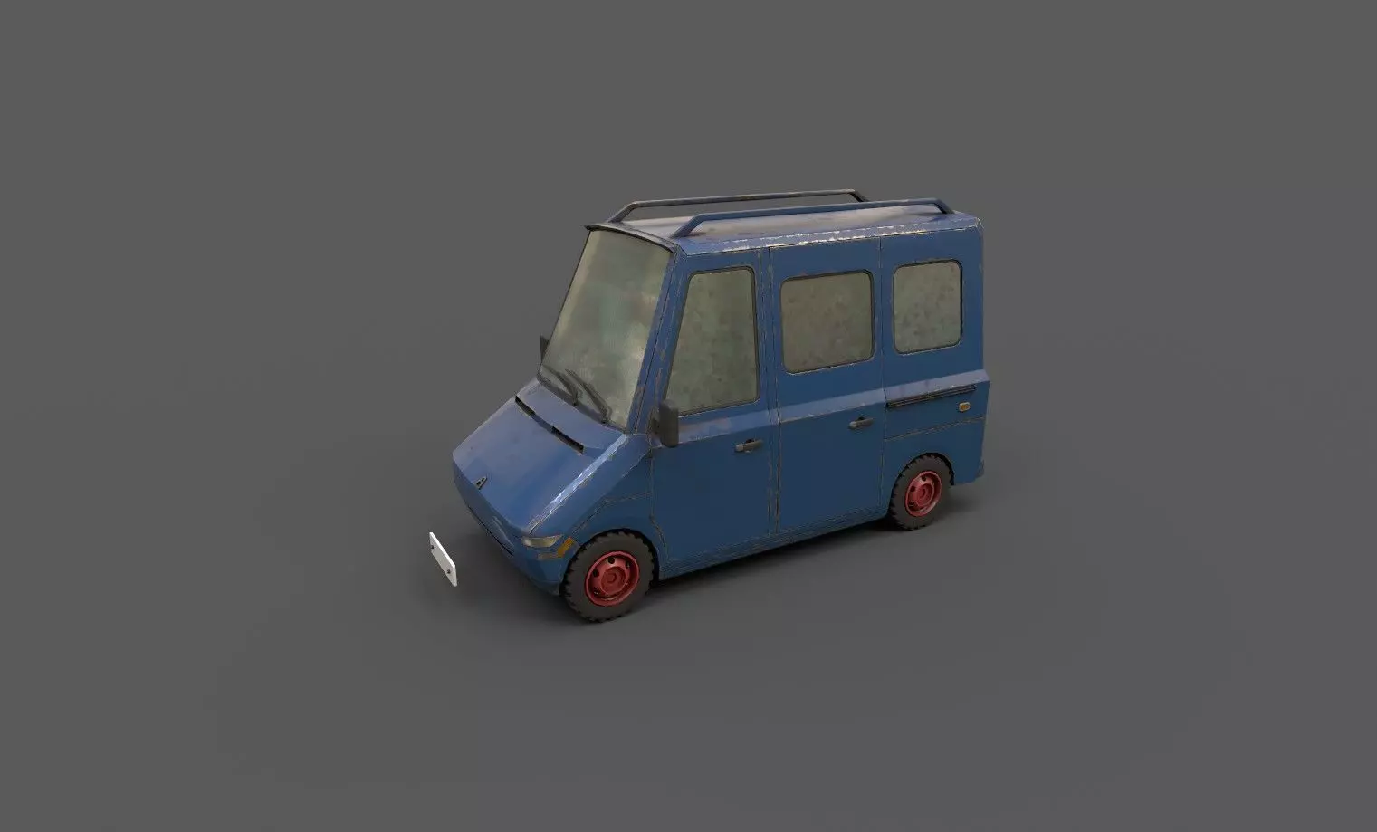  Van Stylized Low-poly 3D model_0