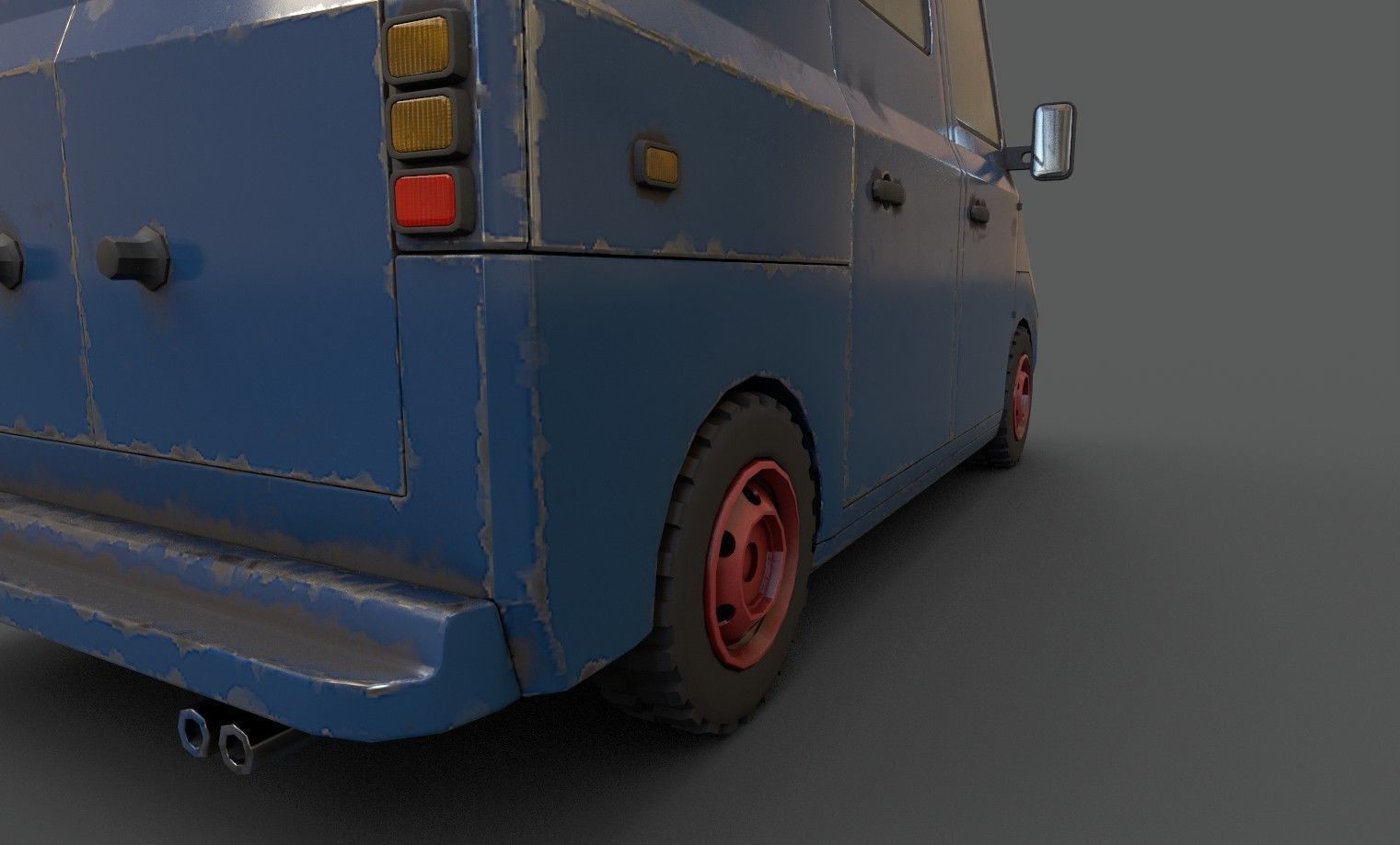  Van Stylized Low-poly 3D model_7