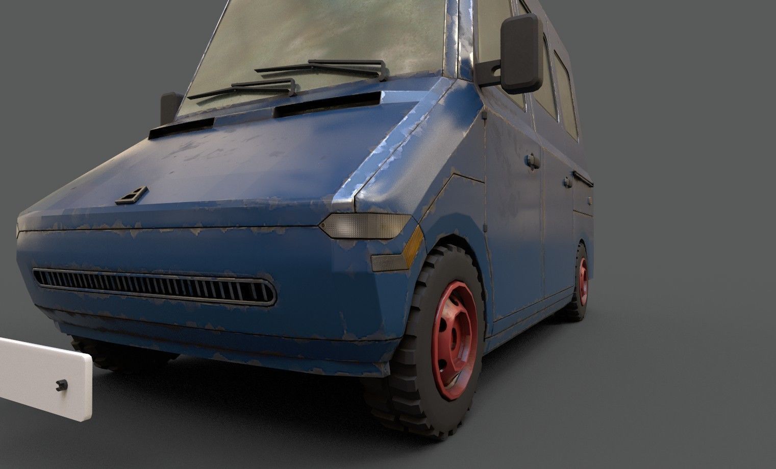  Van Stylized Low-poly 3D model_6