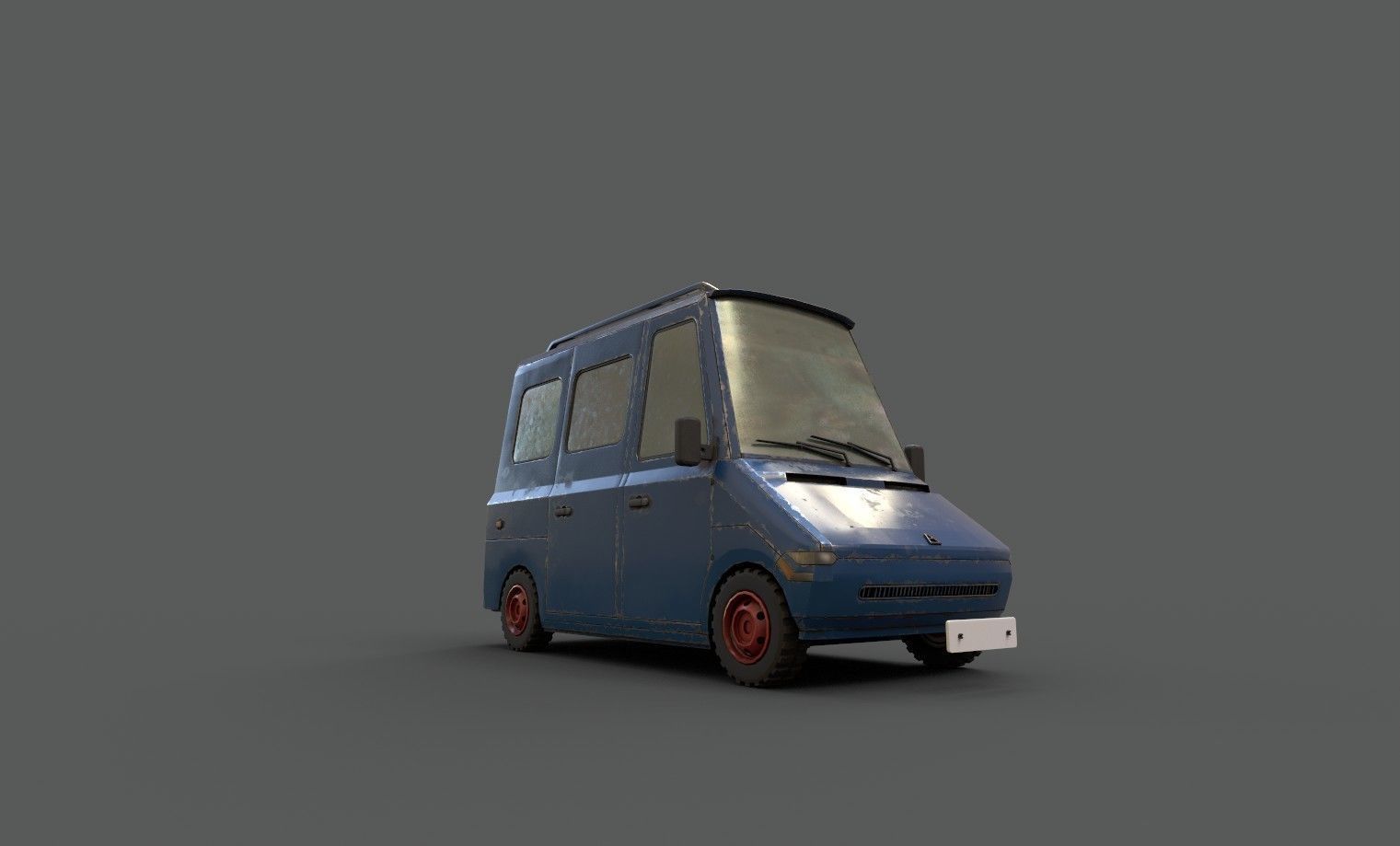  Van Stylized Low-poly 3D model_3