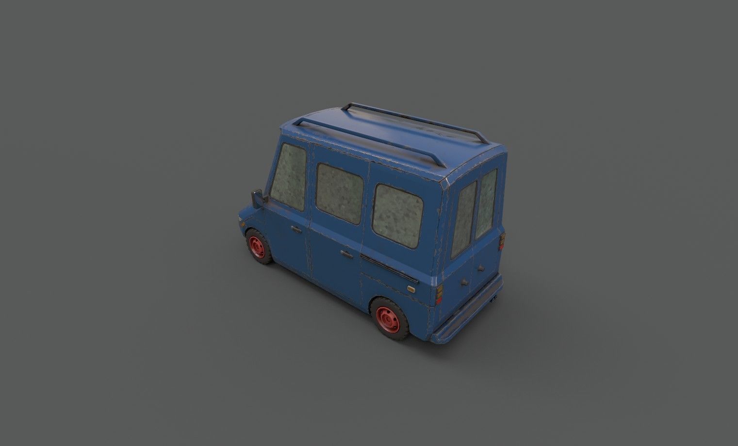  Van Stylized Low-poly 3D model_1