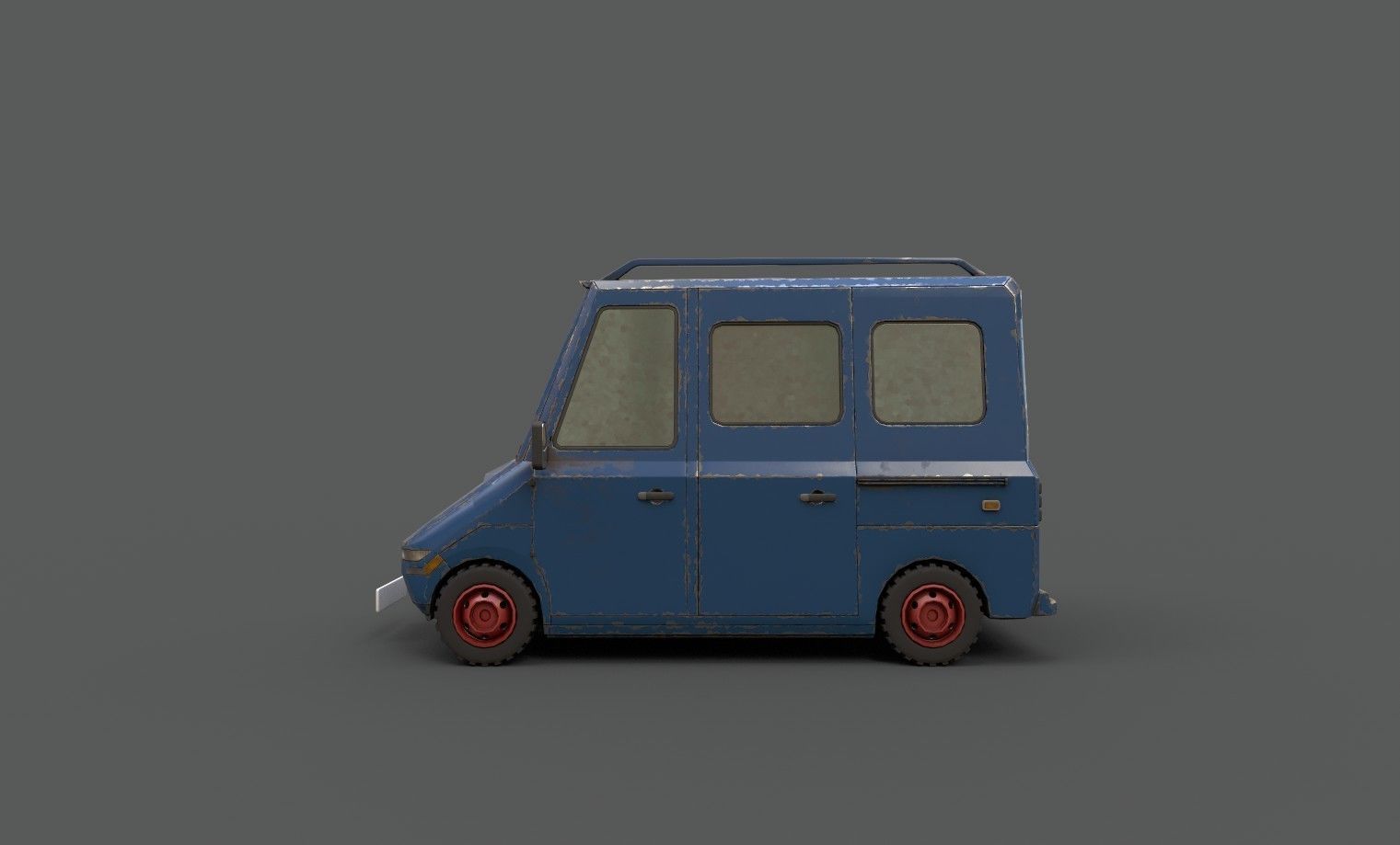 Van Stylized Low-poly 3D model_4