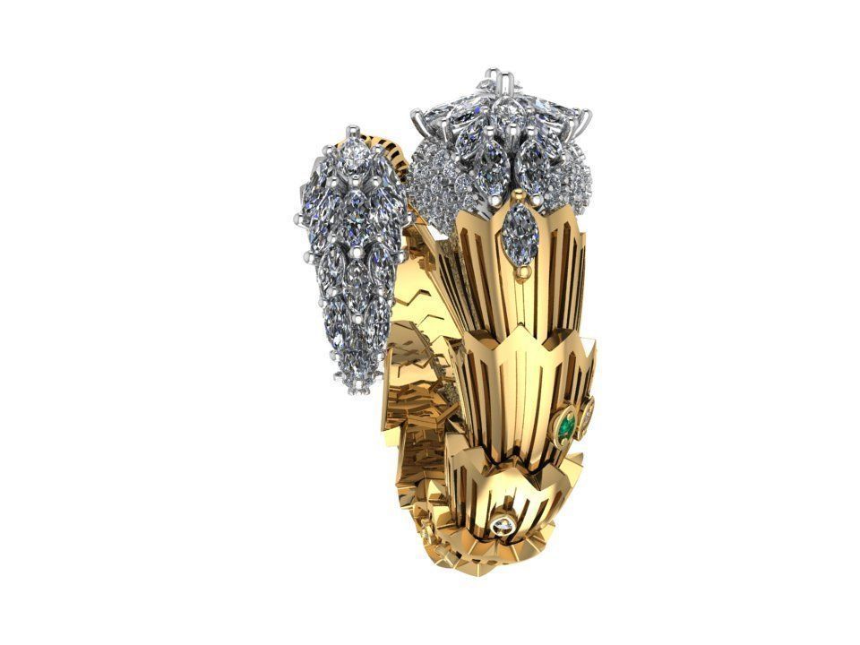 Bvlgari Snake  Ring 3D print model_5