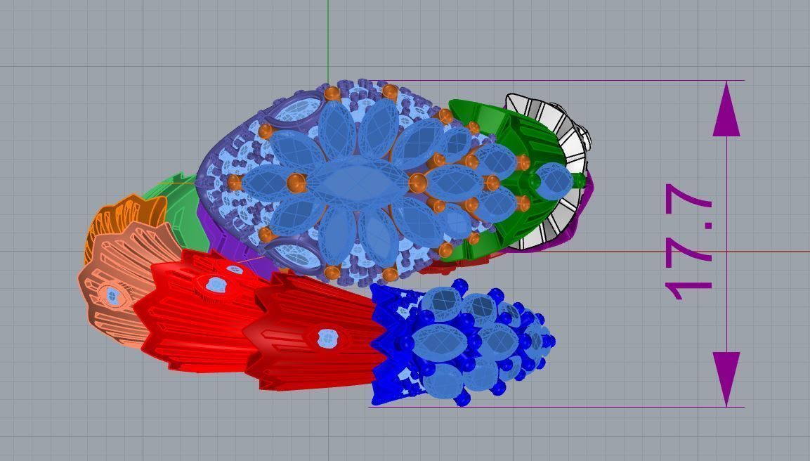 Bvlgari Snake  Ring 3D print model_6