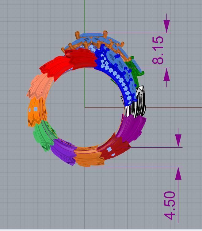 Bvlgari Snake  Ring 3D print model_7