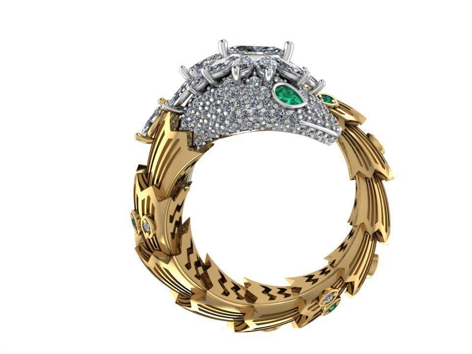 Bvlgari Snake  Ring 3D print model_2