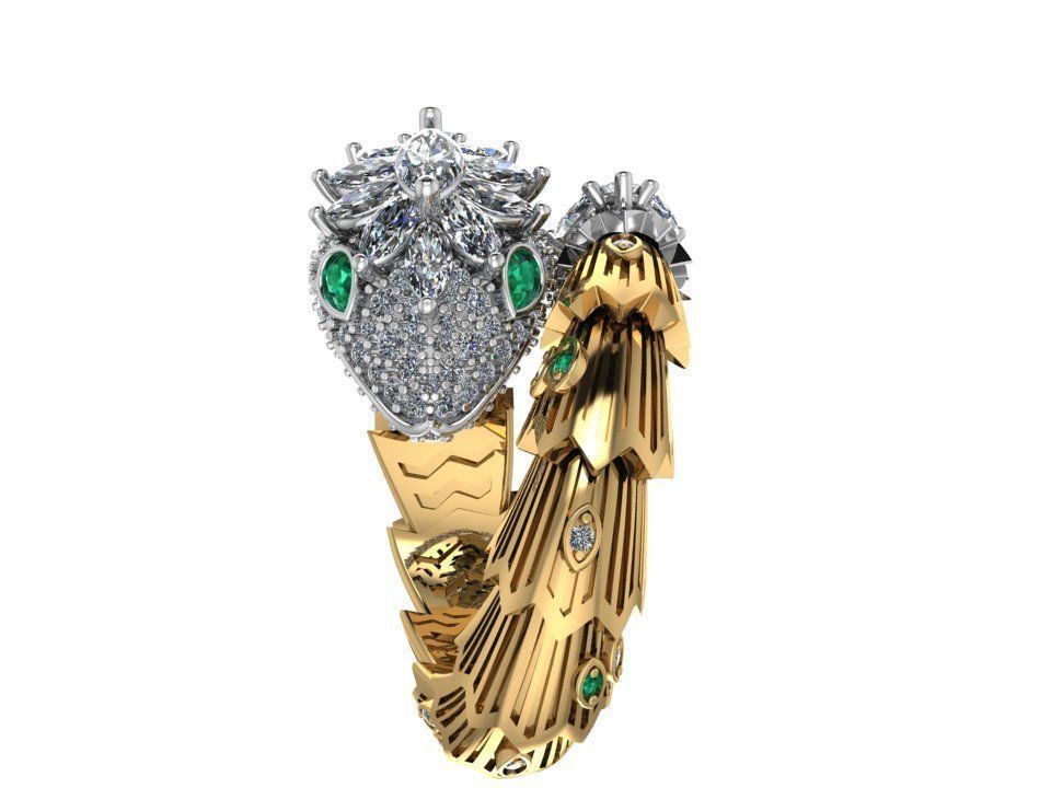 Bvlgari Snake  Ring 3D print model_4
