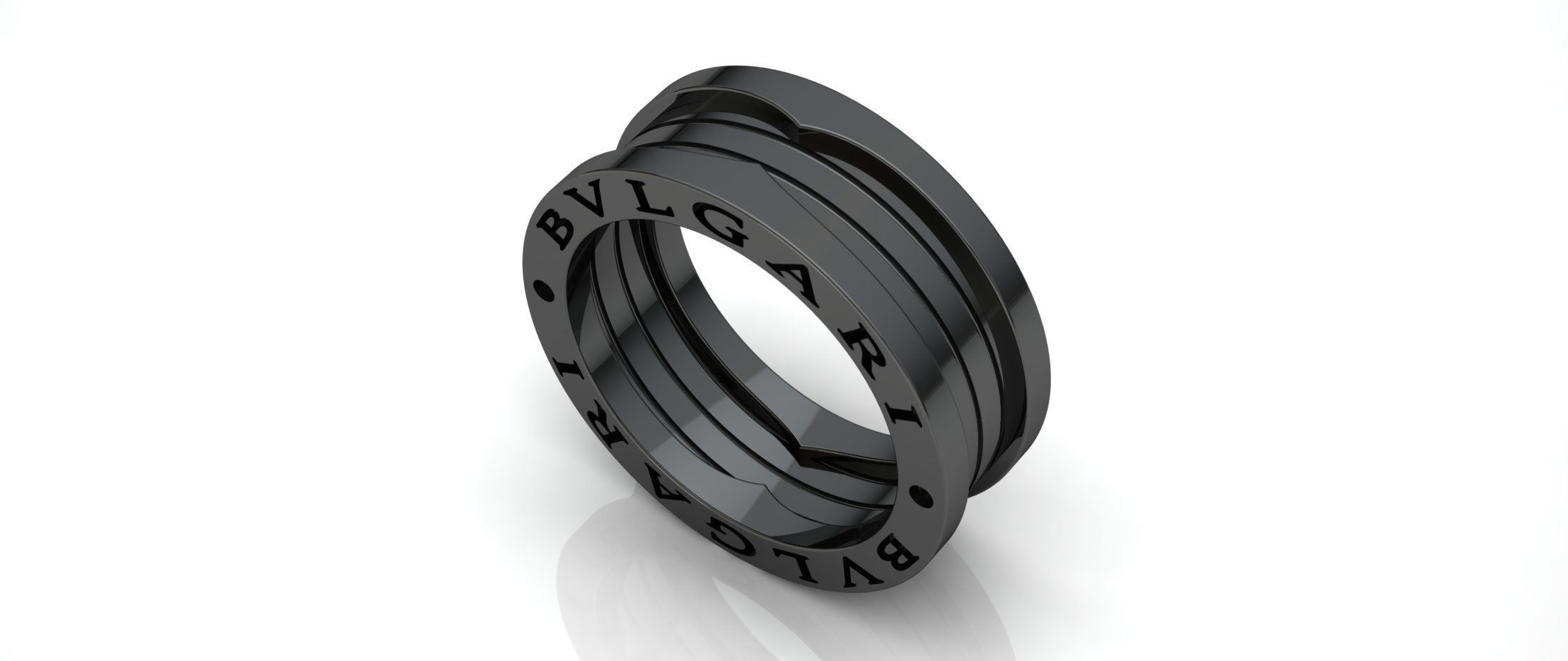 BuLGaRi Ring - Diferent Sizes 3D print model_4