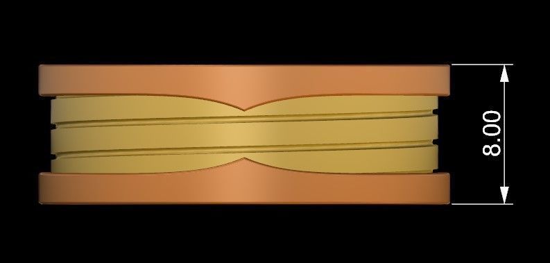 BuLGaRi Ring - Diferent Sizes 3D print model_6