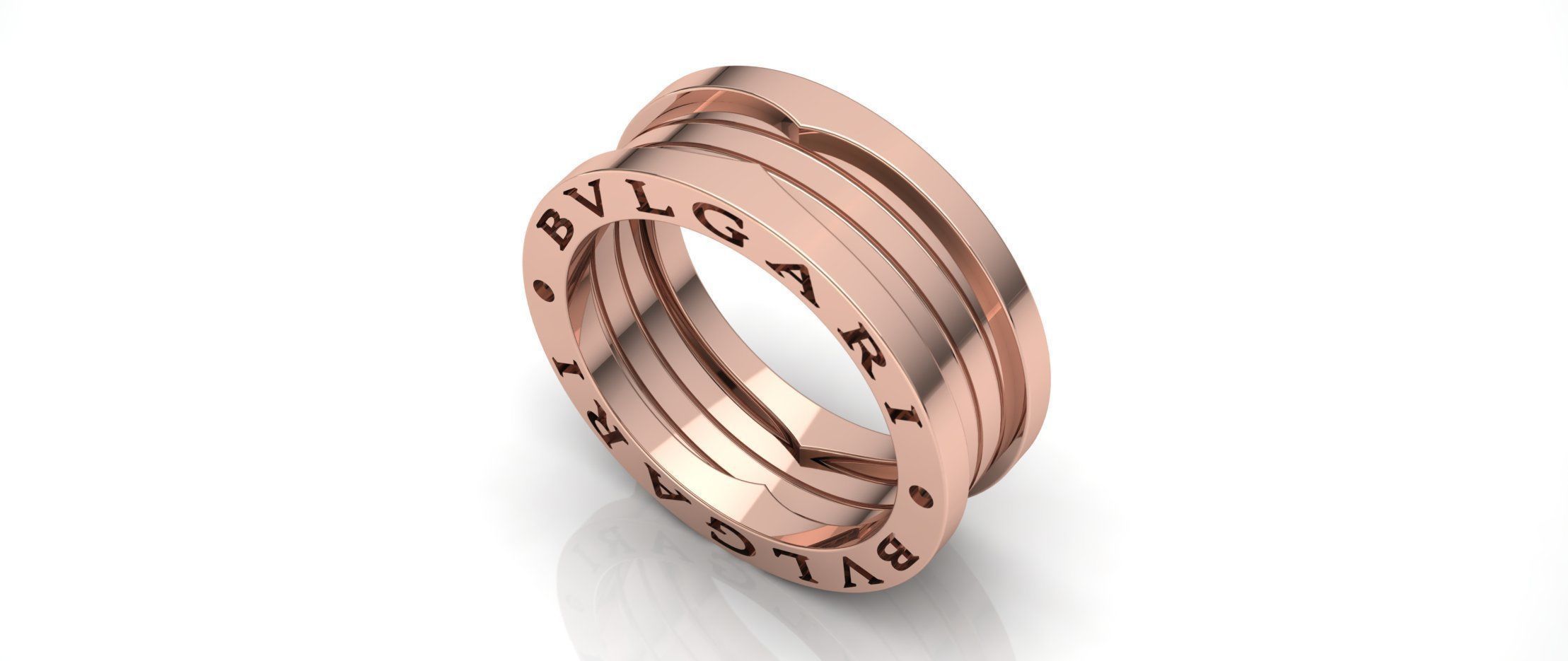 BuLGaRi Ring - Diferent Sizes 3D print model_3