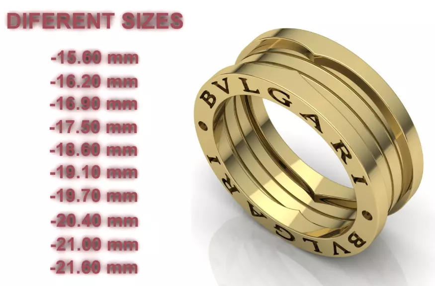 BuLGaRi Ring - Diferent Sizes 3D print model_0
