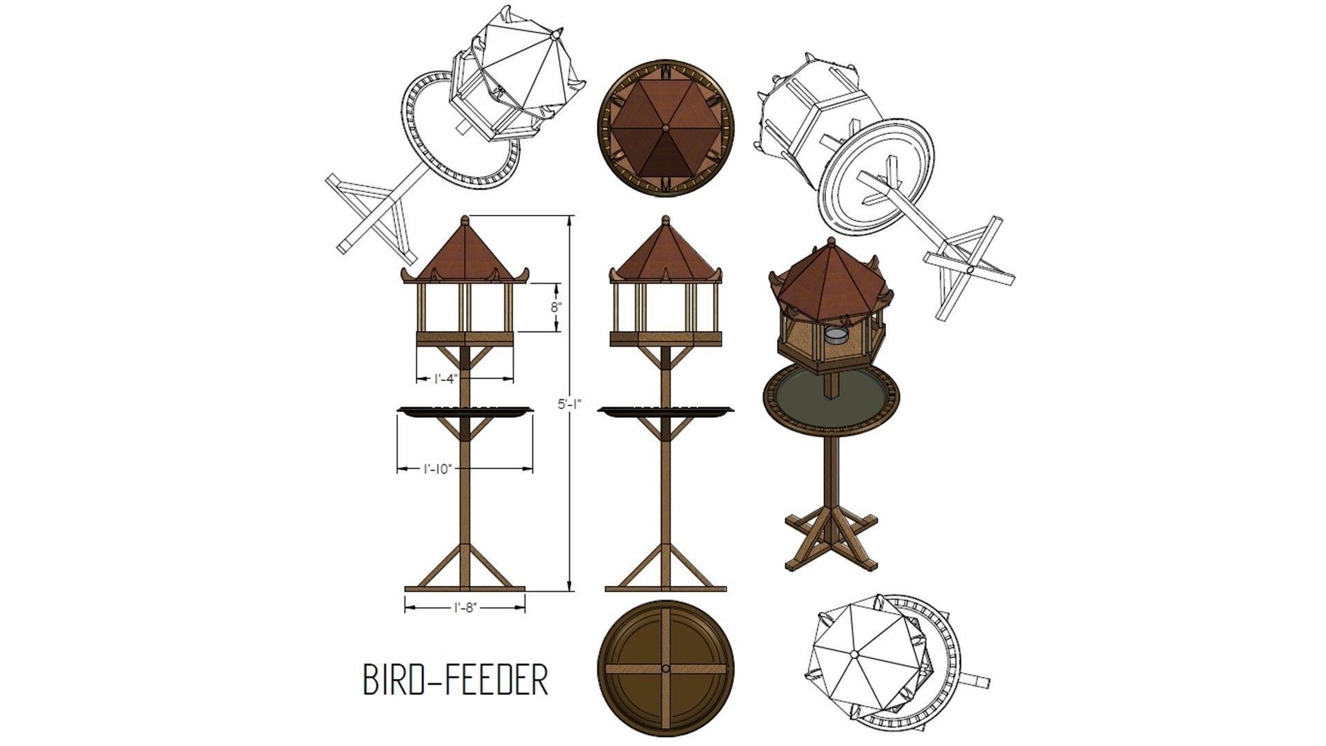Bird Feeder 3D model_7