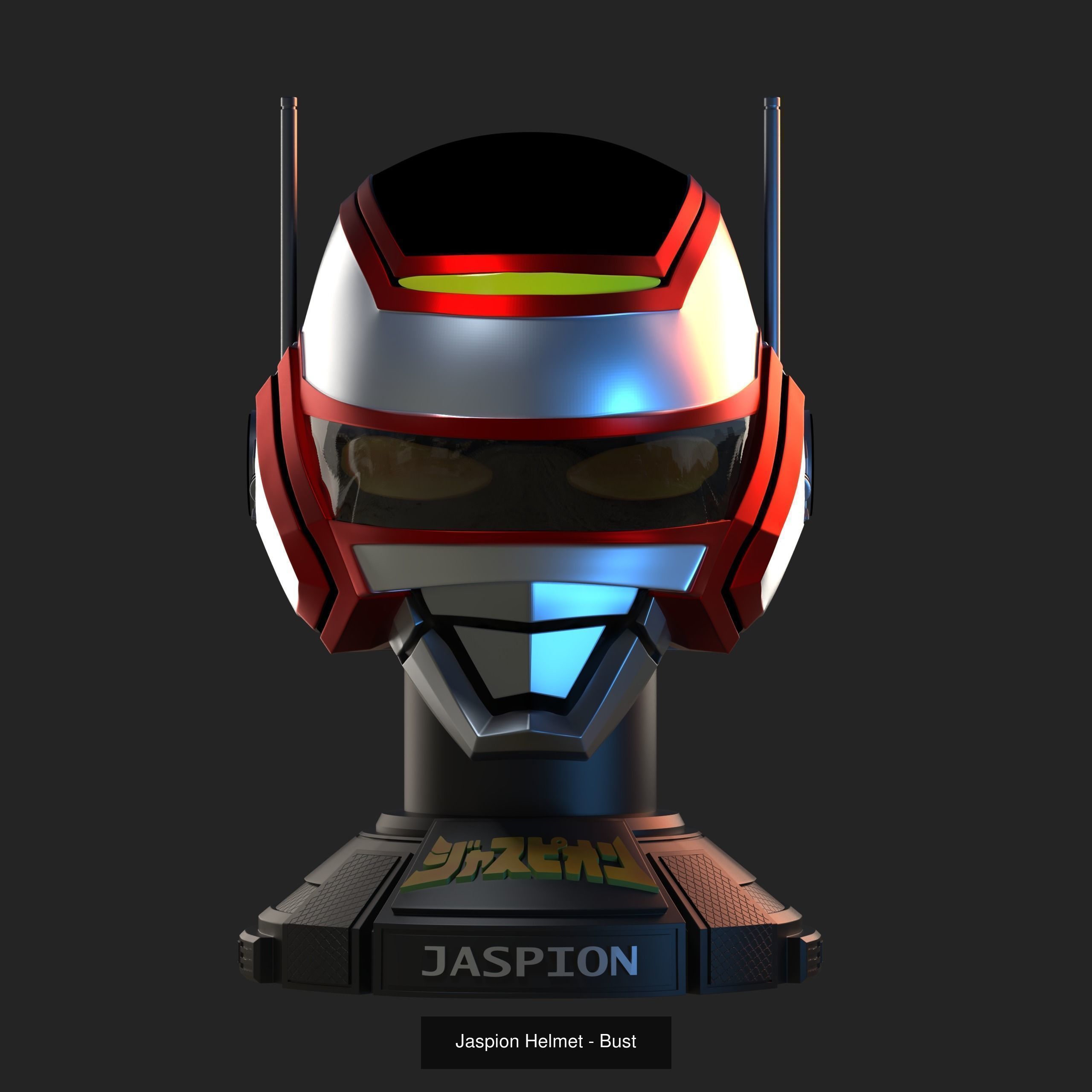 Jaspion and Macgaren Helmets bust  - 3D Printable 3D Model Collection_1