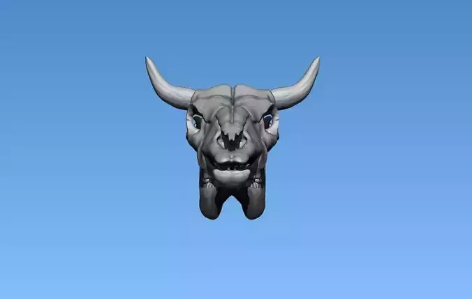 cow skull head 3D print model