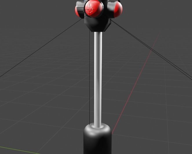 Traffic lights set for pedestrian and vehicles 3D model Low-poly 3D model_7