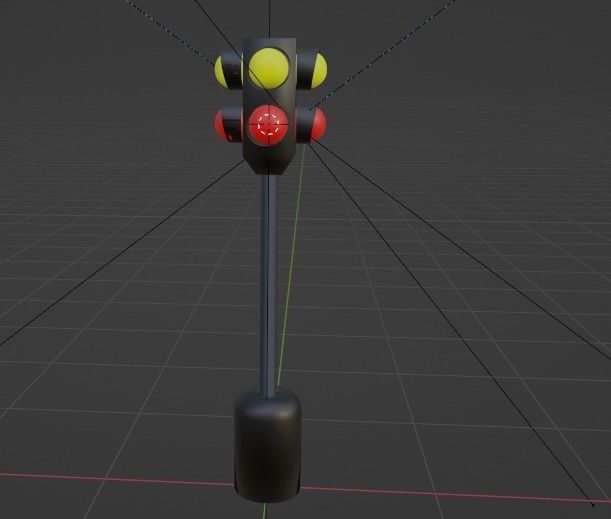 Traffic lights set for pedestrian and vehicles 3D model Low-poly 3D model_11