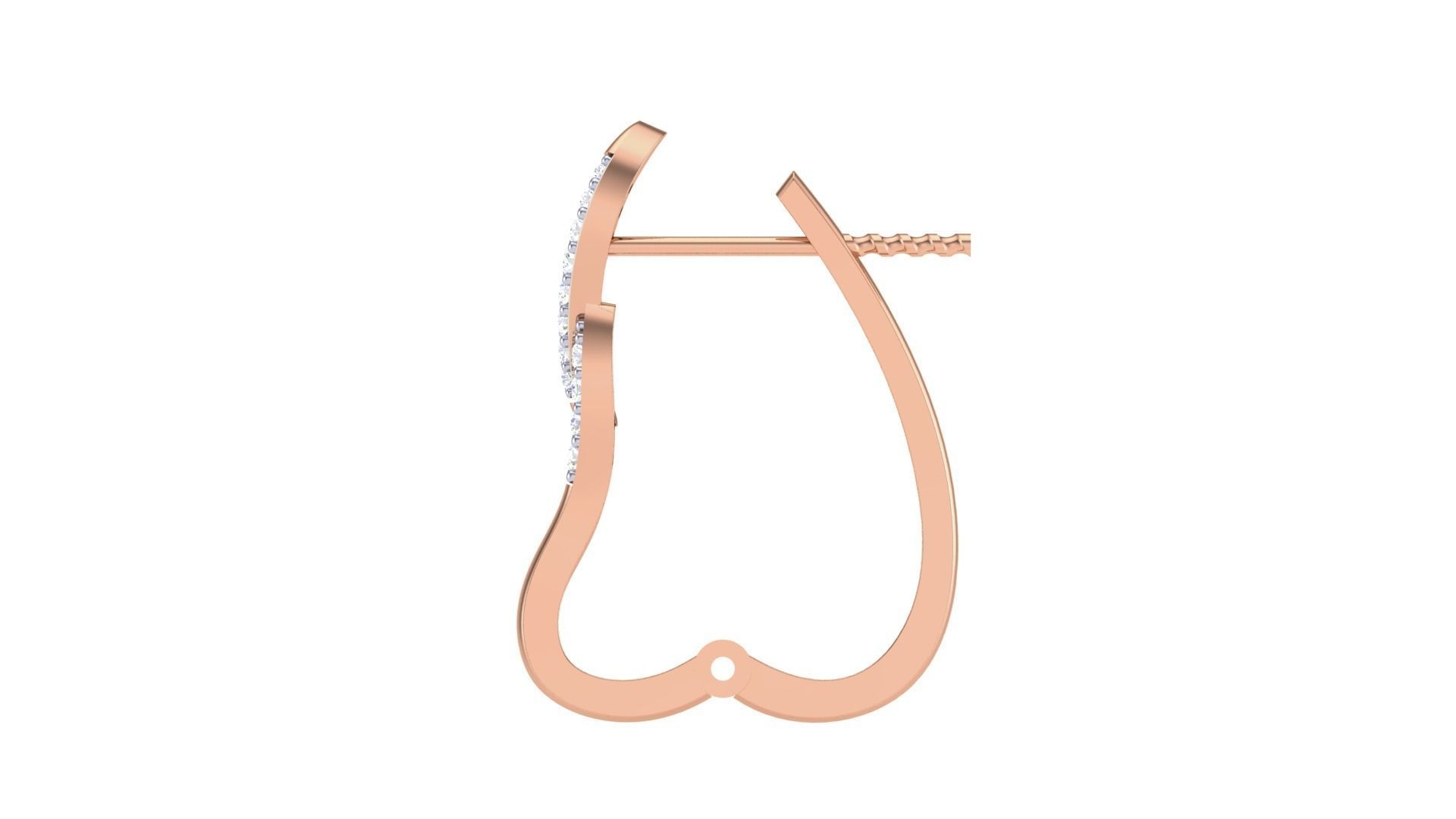 Geometric Theme Diamond Earrings obj stl 3dmf renders details 3D print model_8