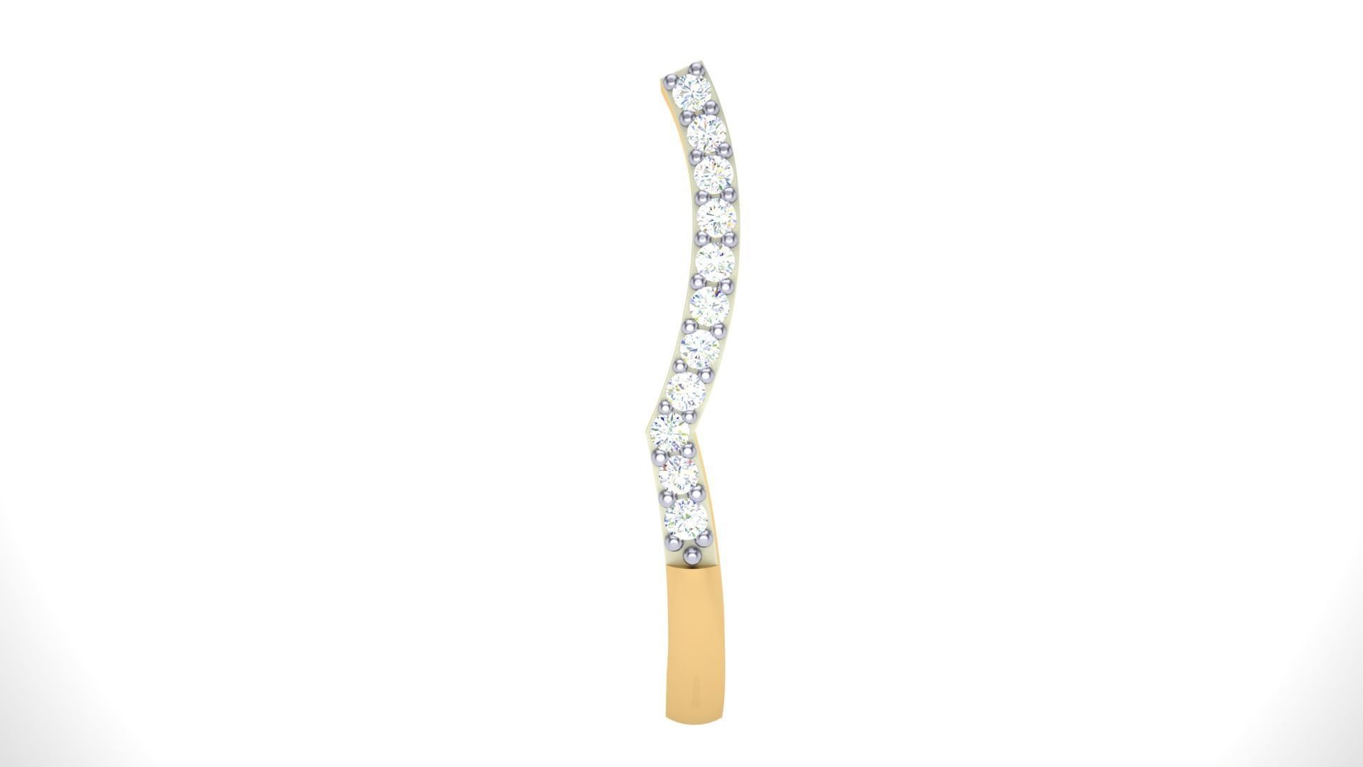 Geometric Theme Diamond Earrings obj stl 3dmf renders details 3D print model_6