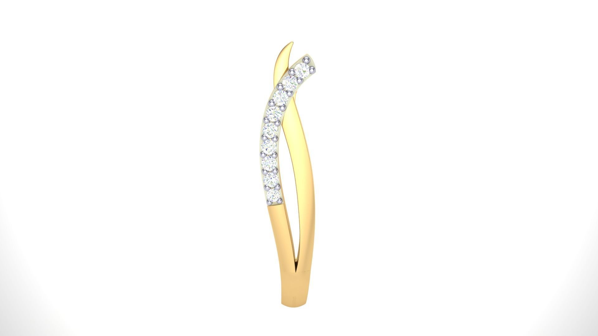 Geometric Theme Diamond Earrings obj stl 3dmf renders details 3D print model_3