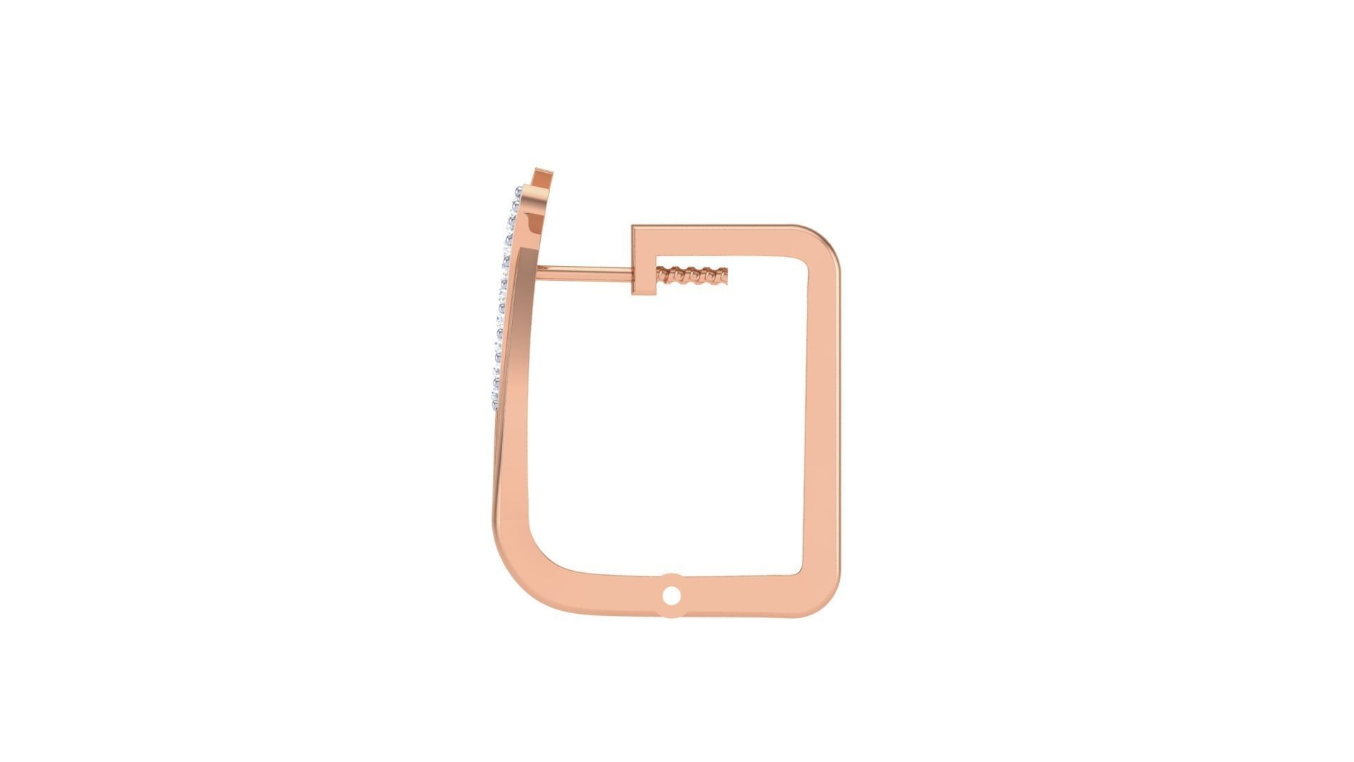 Geometric Theme Diamond Earrings obj stl 3dmf renders details 3D print model_9