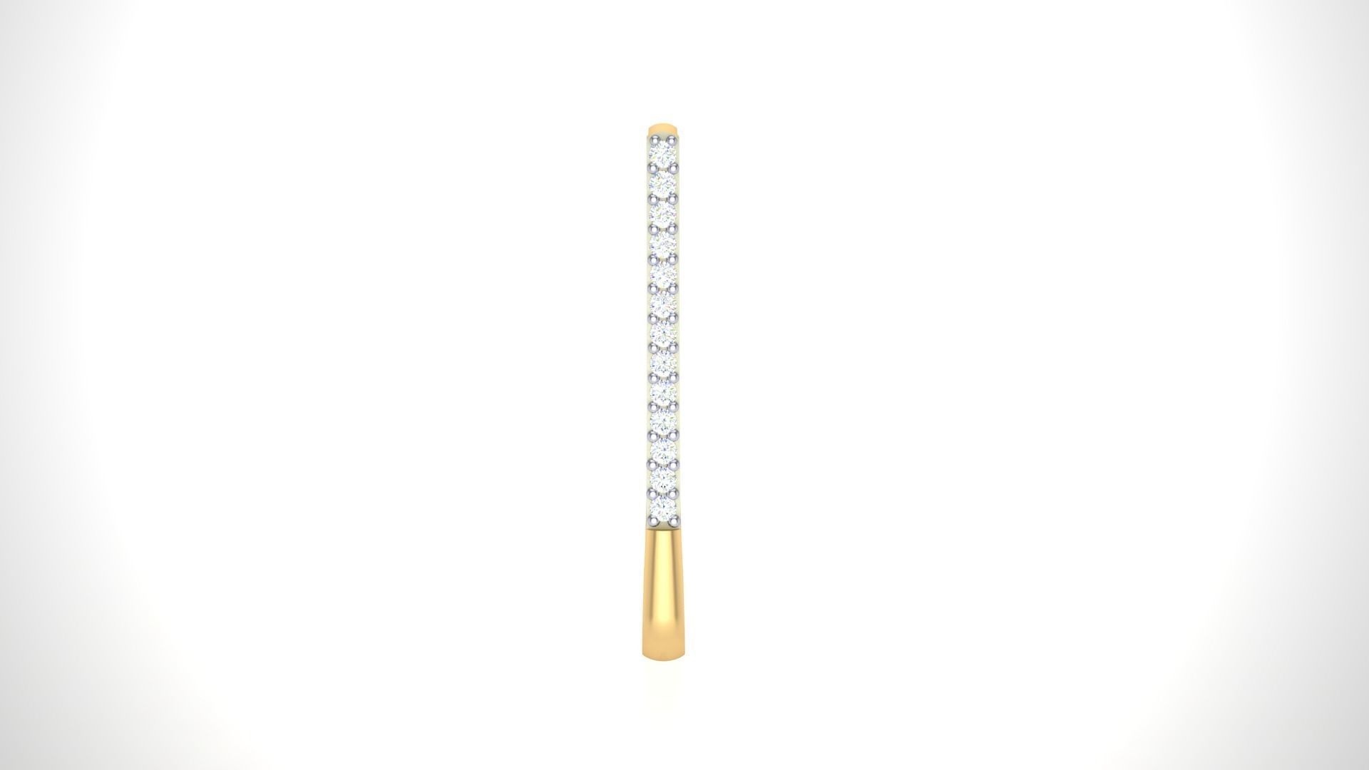 Geometric Theme Diamond Earrings obj stl 3dmf renders details 3D print model_4