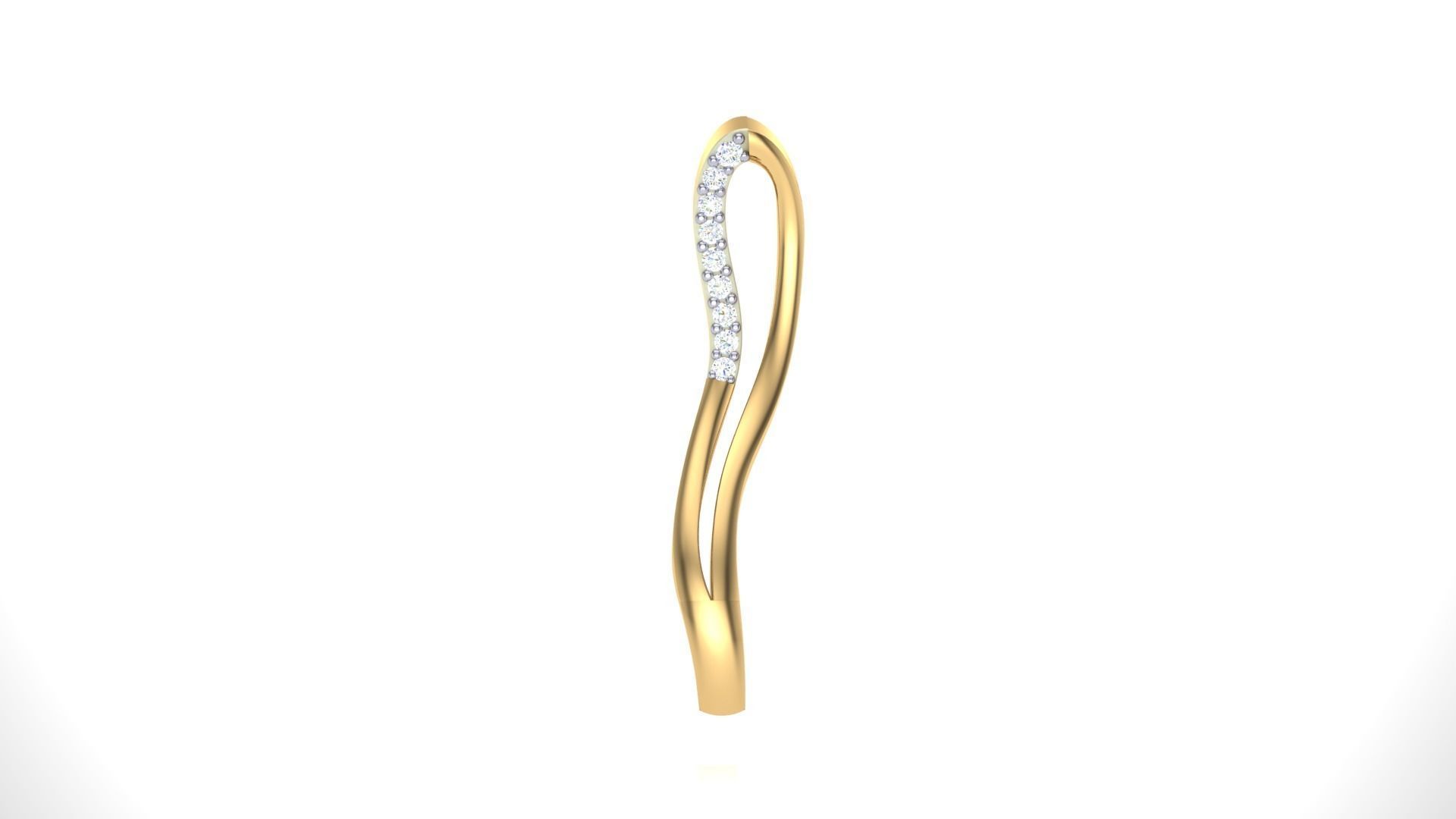 Geometric Theme Diamond Earrings obj stl 3dmf renders details 3D print model_6