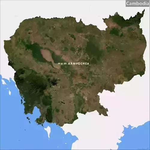 Cambodia Terrain Topography Elevation DEM Geography Landscape