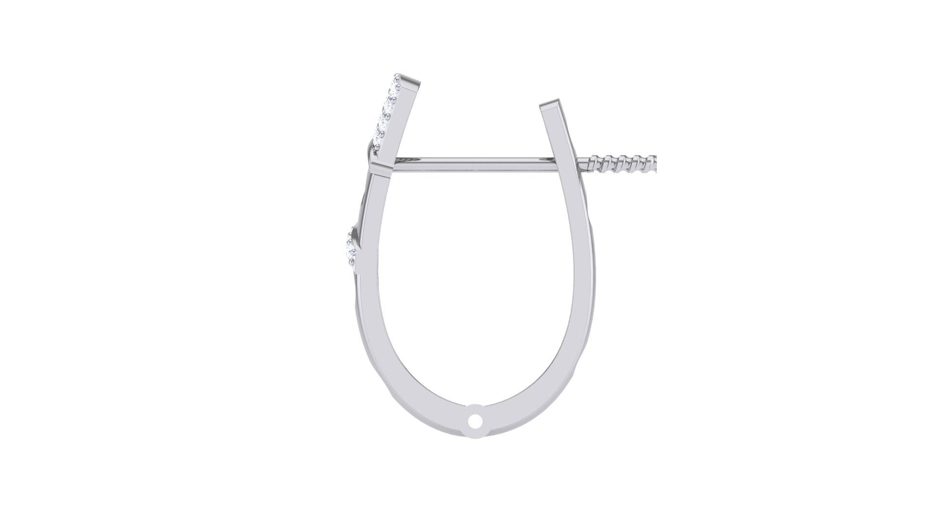 Geometric Theme Diamond Earrings obj stl 3dmf renders details 3D print model_8