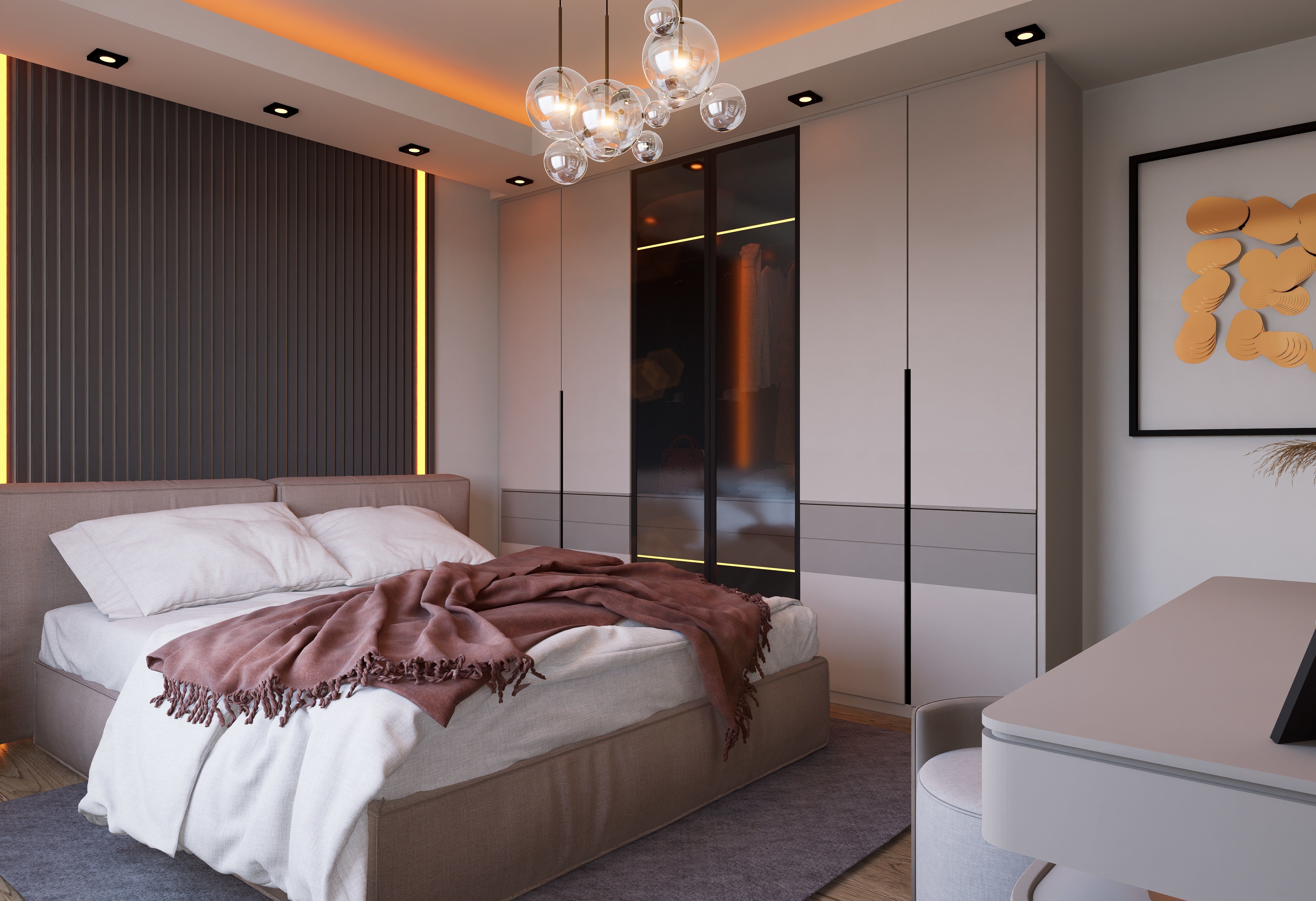 Mini Bedroom D5 Render Scene - Sketchup Model 3D model_2