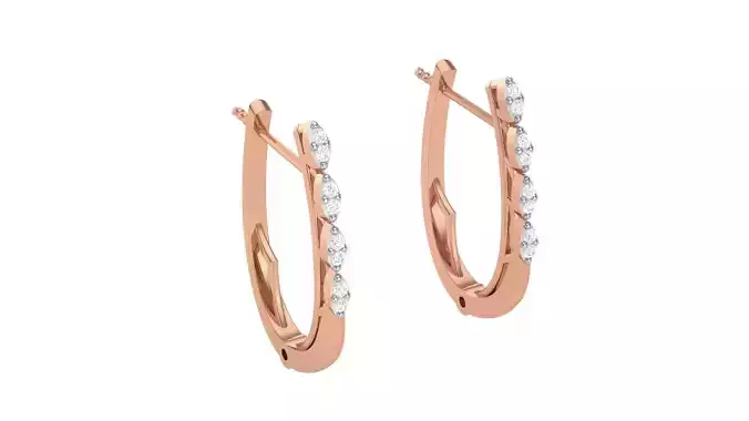 Geometric Theme Diamond Earrings obj stl 3dmf renders details