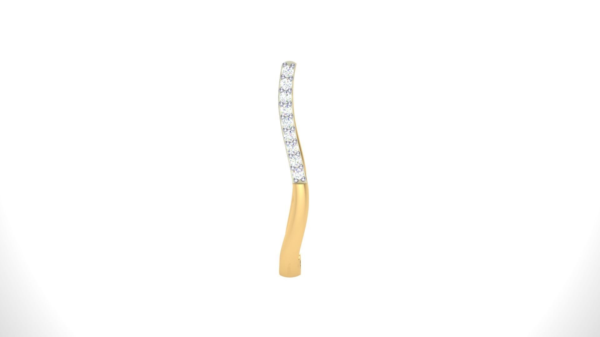 Geometric Theme Diamond Earrings obj stl 3dmf renders details 3D print model_2