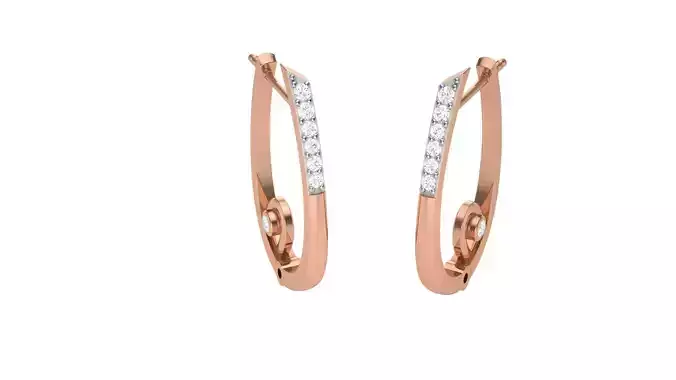 Geometric Theme Diamond Earrings obj stl 3dmf renders details