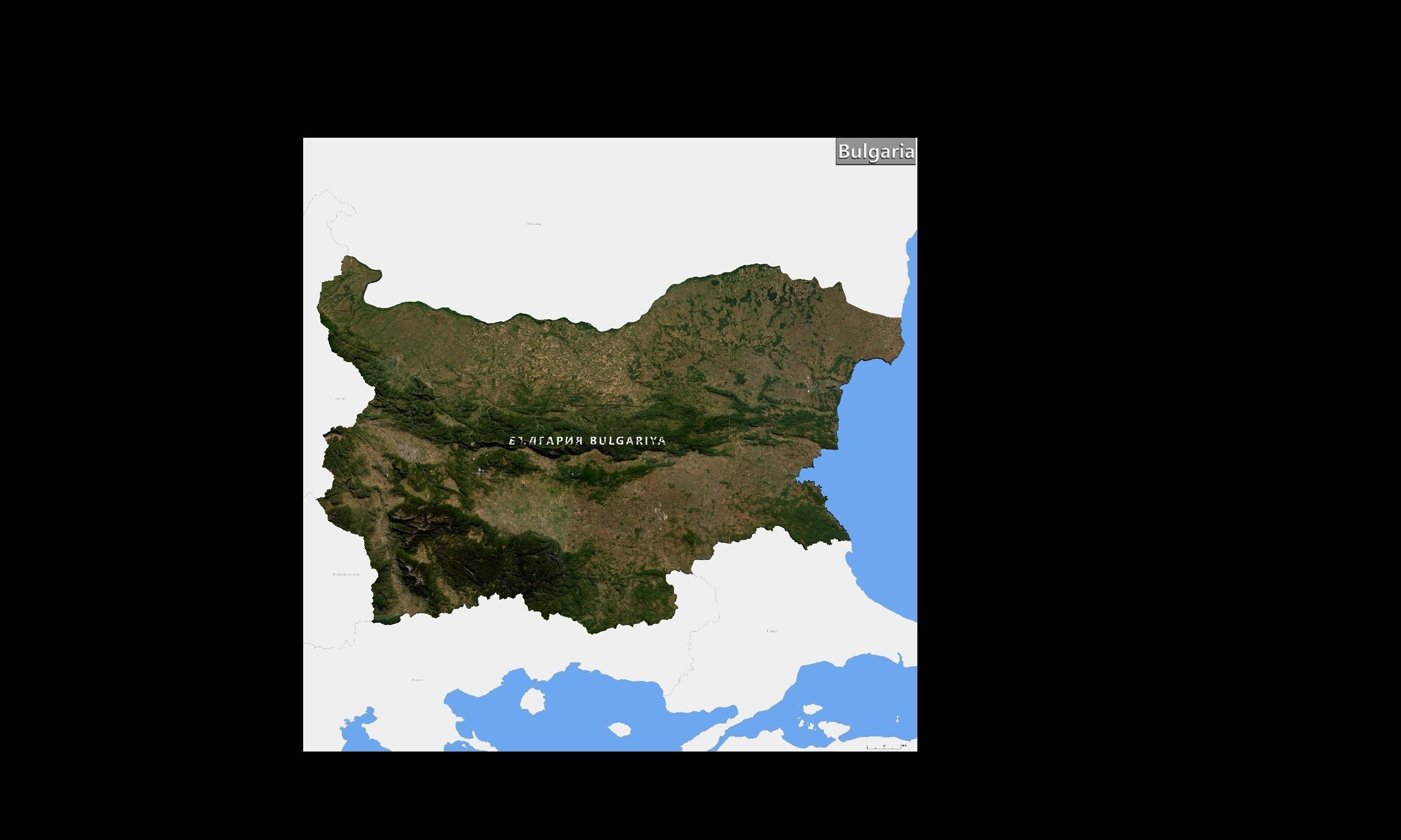 Bulgaria Terrain Topography Elevation DEM Geography Landscape 3D model