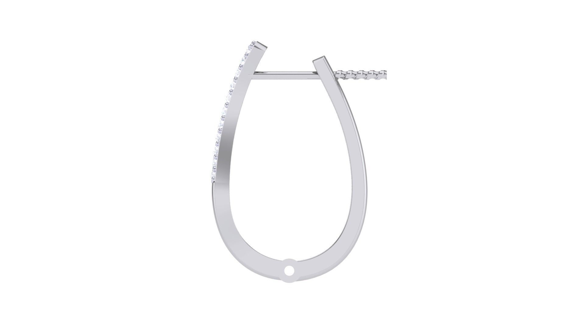 Geometric Theme Diamond Earrings obj stl 3dmf renders details 3D print model_8