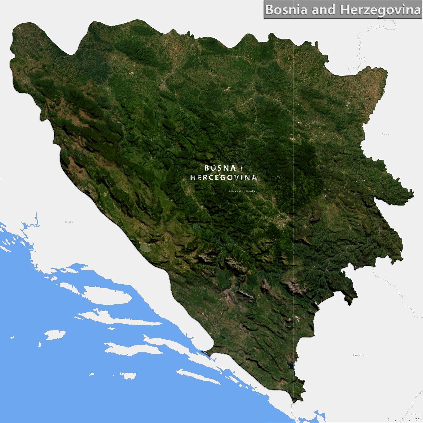 Bosnia and Herzegovina Terrain Topography Elevation DEM 3D model | CGTrader