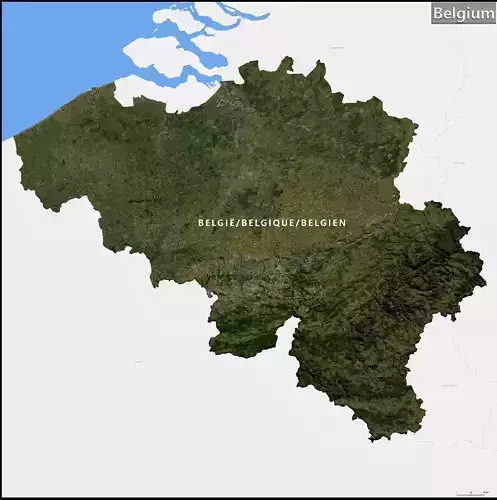 Belgium Terrain Topography Elevation DEM Geography Landscape 