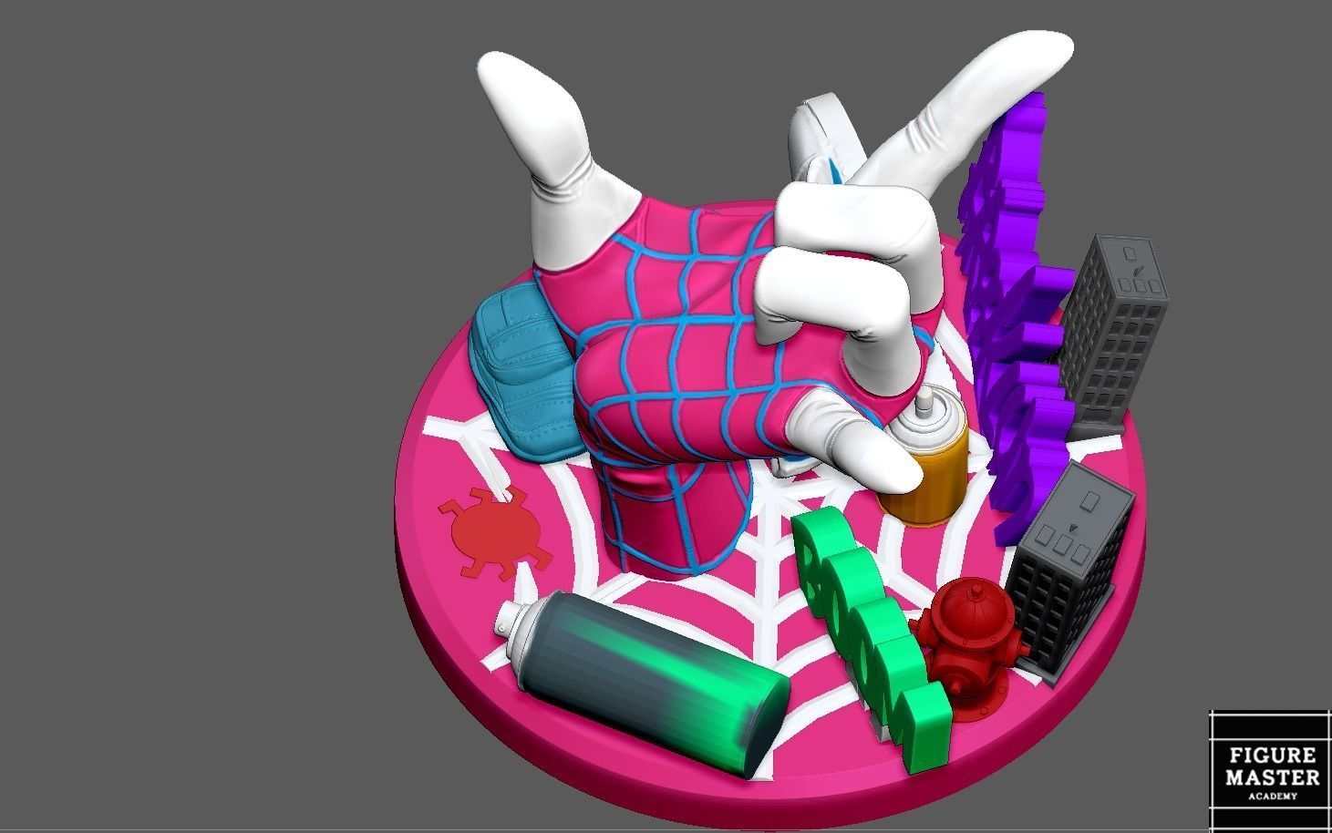 GWEN STACY SPIDERMAN PS PS5 CONTROLLER HOLDER 3D print model_1