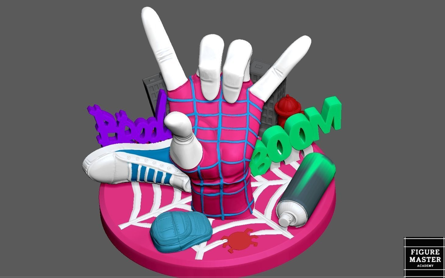 GWEN STACY SPIDERMAN PS PS5 CONTROLLER HOLDER 3D print model_10