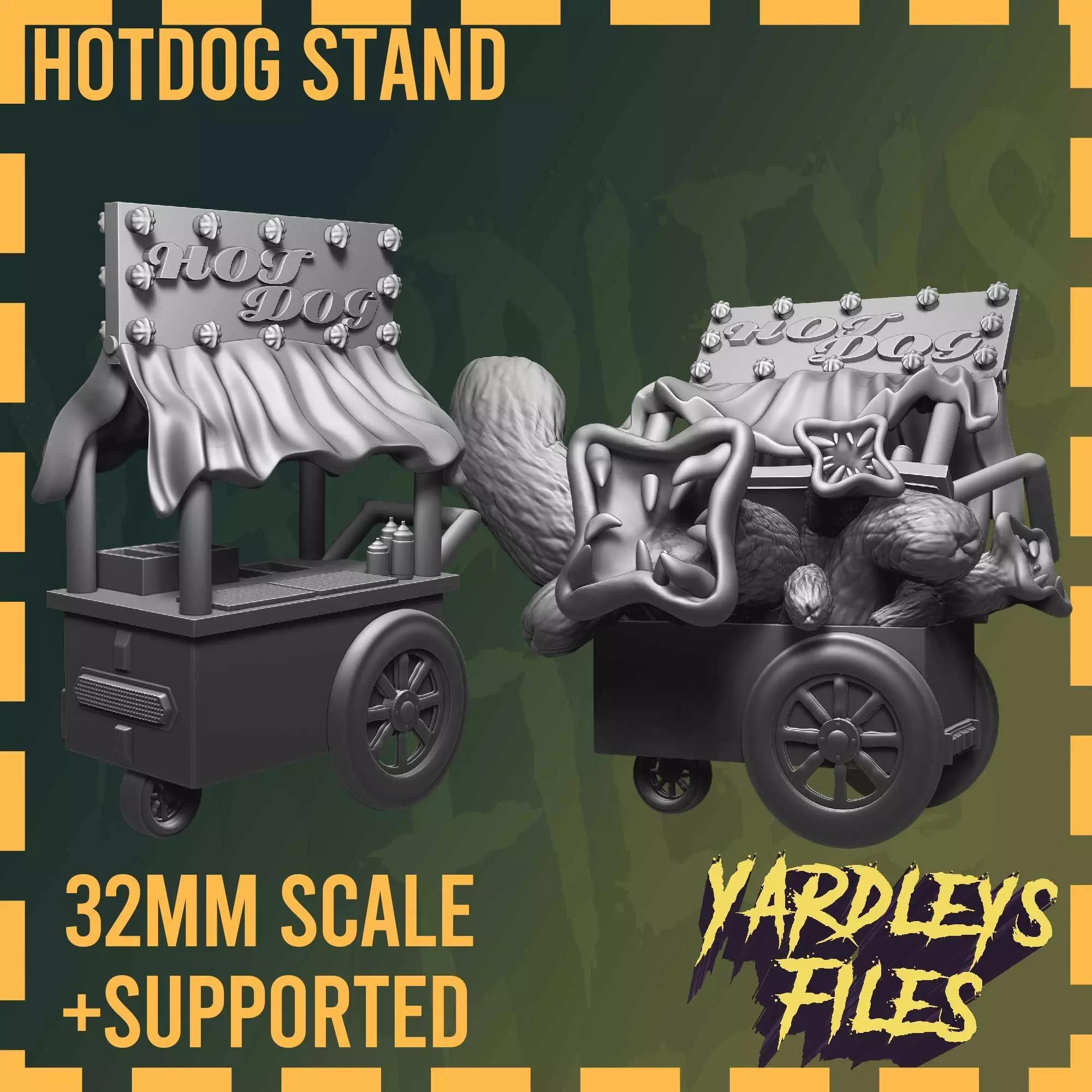 WIENER WONDERS Hot Dog Stand Mimic 32mm DnD 3D print model