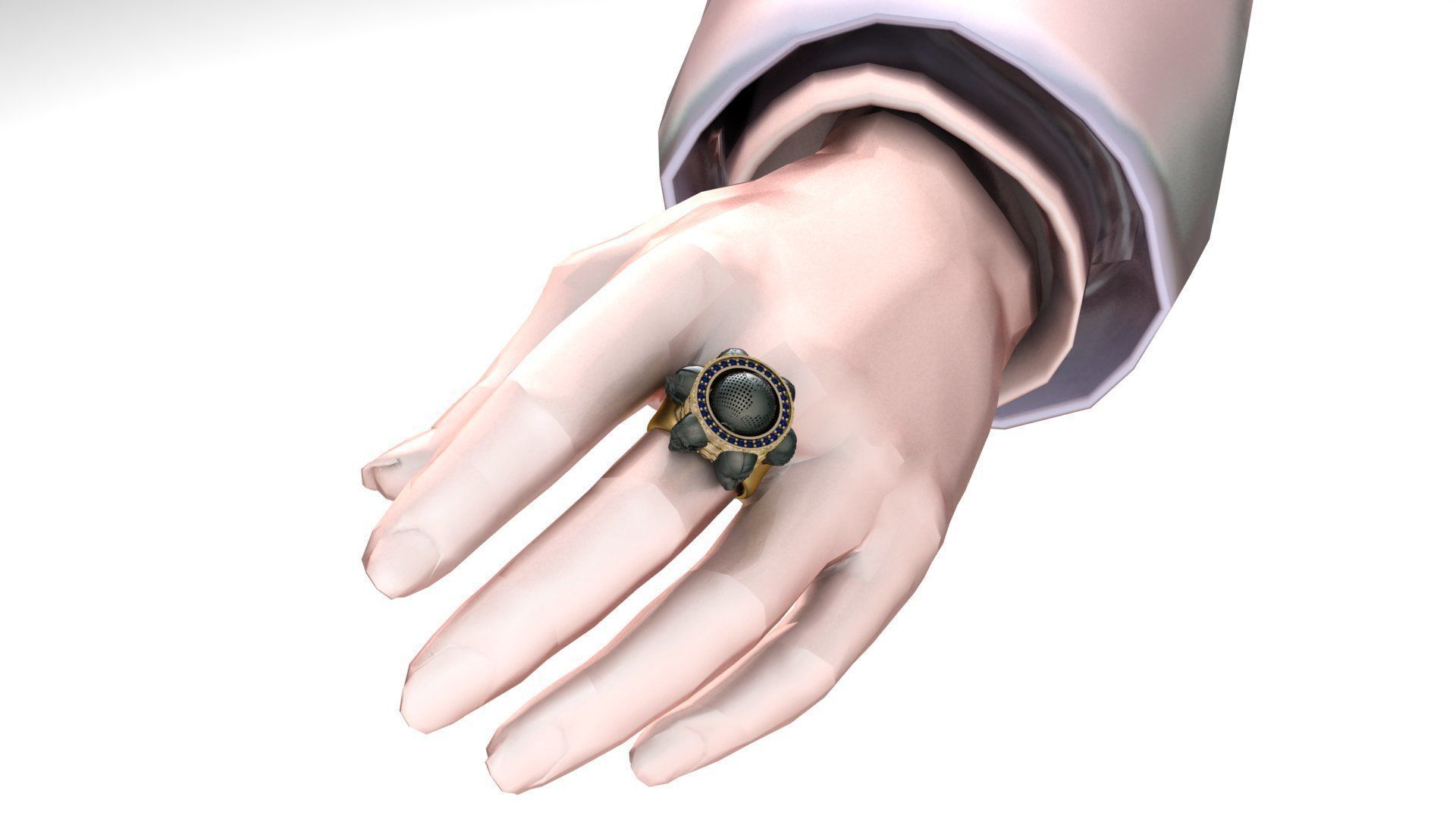 Robot Human Ring 3D print model_1