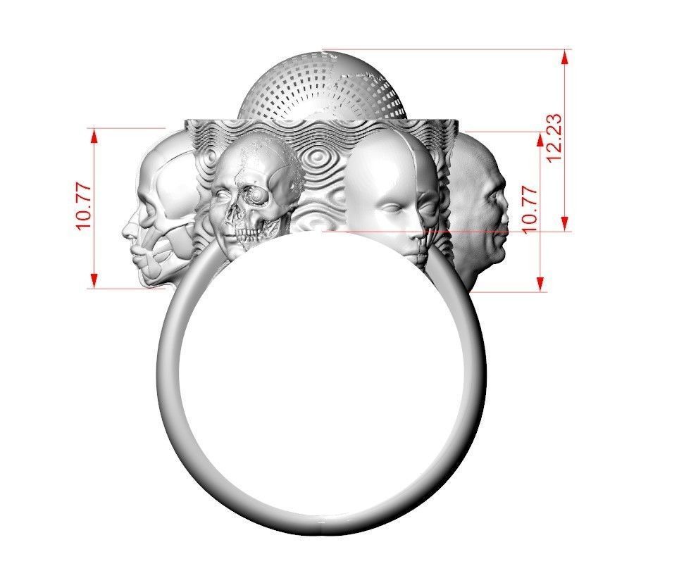 Robot Human Ring 3D print model_11