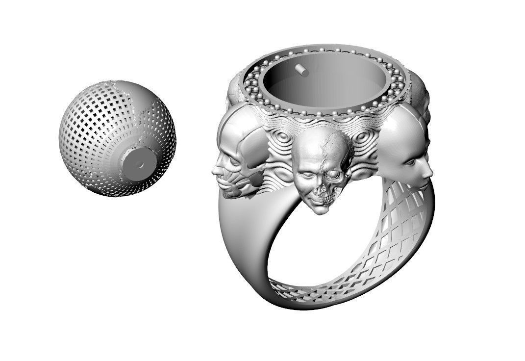 Robot Human Ring 3D print model_3