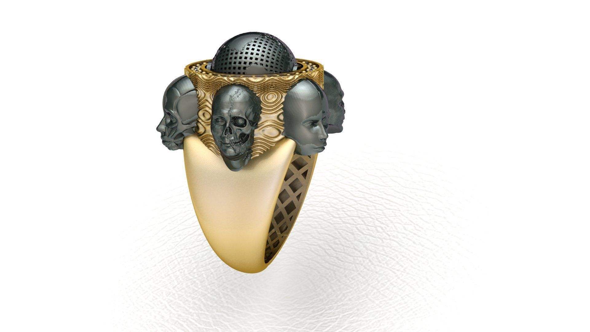 Robot Human Ring 3D print model_7