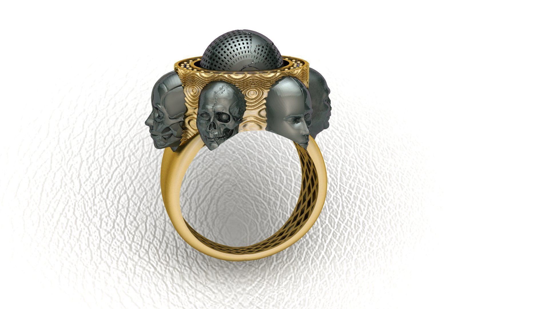 Robot Human Ring 3D print model_5