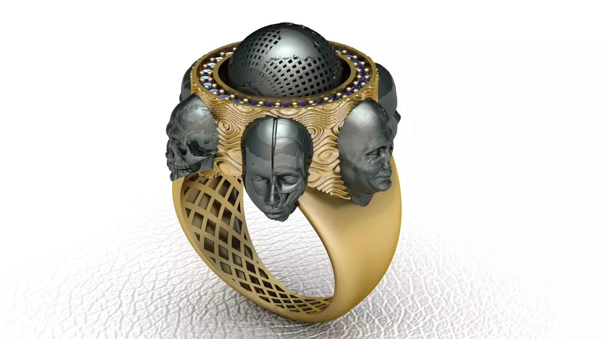 Robot Human Ring 3D print model_0