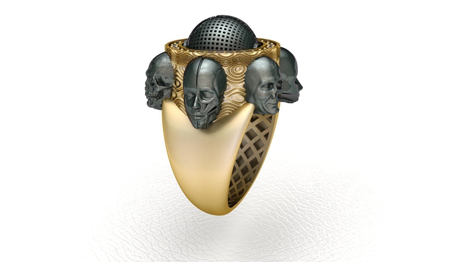 Robot Human Ring 3D print model_8