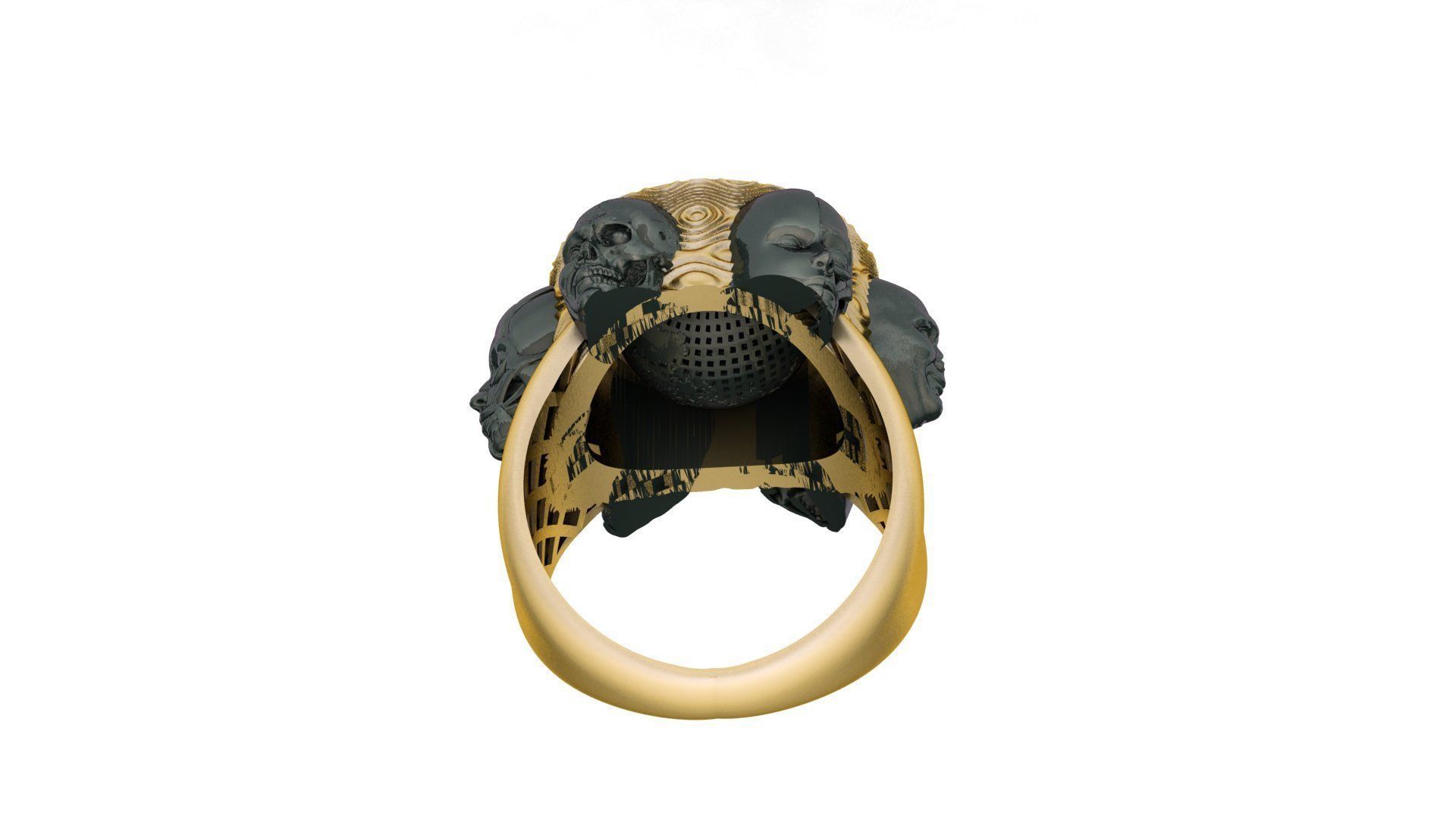 Robot Human Ring 3D print model_9