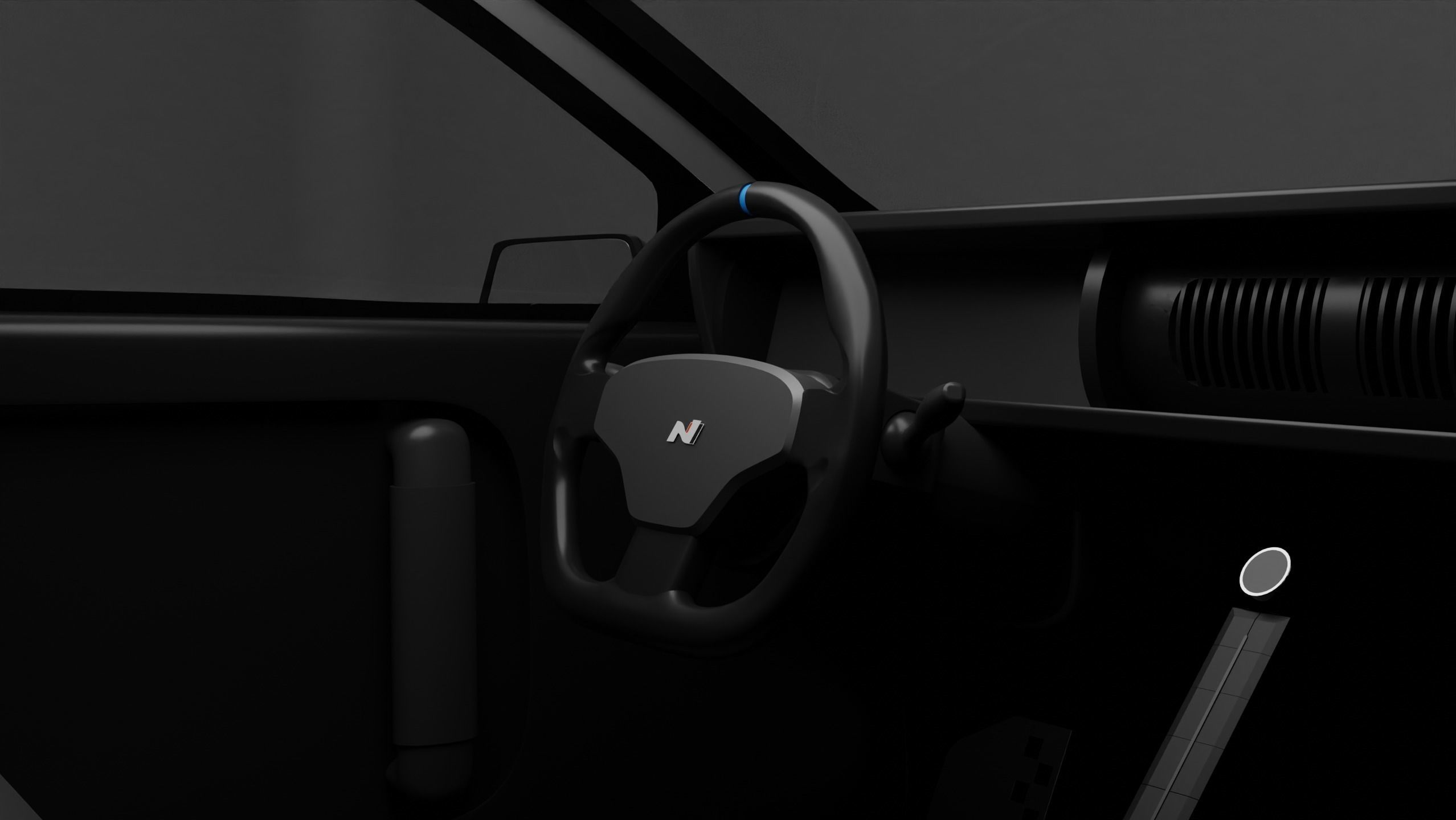 Hyundai N Vision 74 3D Blender File Textured And FBX OBJ Files 3D model_8